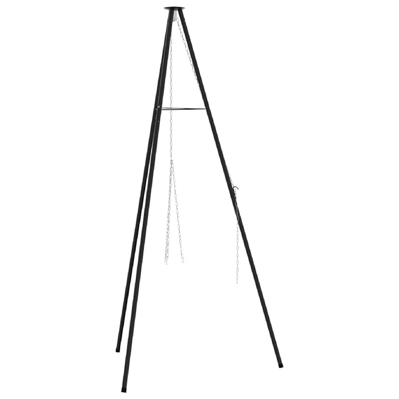 Load image into Gallery viewer, Vidaxl kampvuur tripod zwart 92 x 92 x 151,5 cm staal

