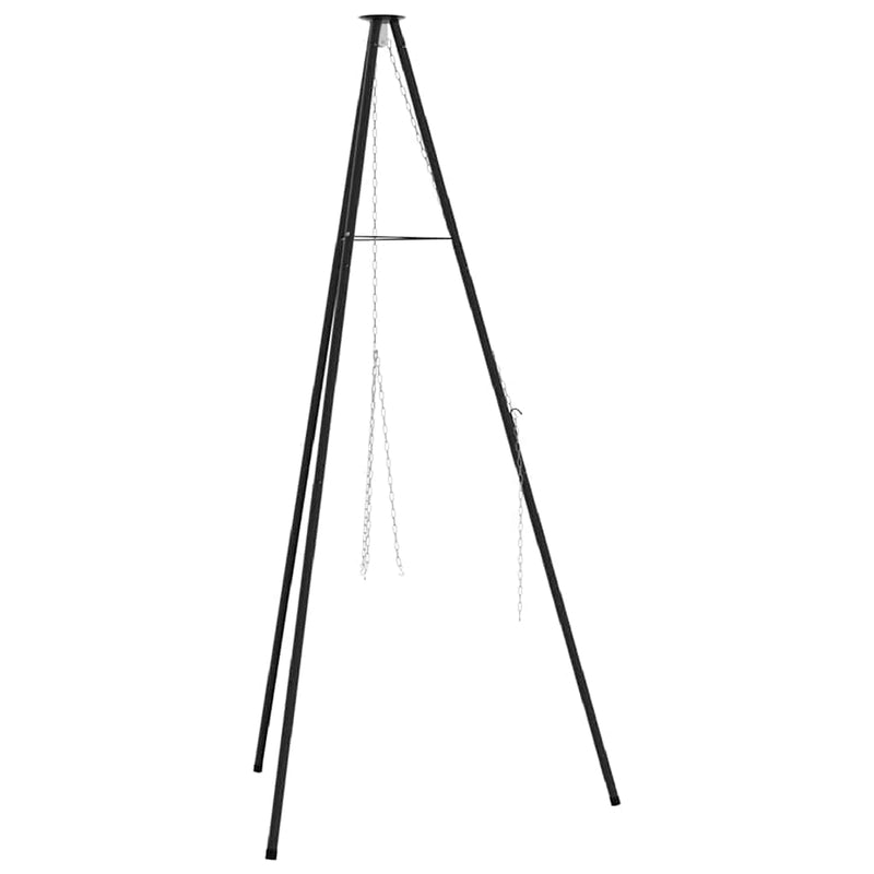 Load image into Gallery viewer, Vidaxl kampvuur tripod zwart 92 x 92 x 191,5 cm staal
