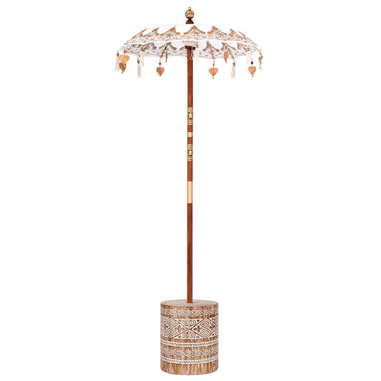 Vidaxl balinese parasol met basis crème 95 x 95 x 260 cm