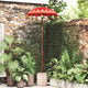 Vidaxl balinese parasol met basis rood 95 x 95 x 260 cm
