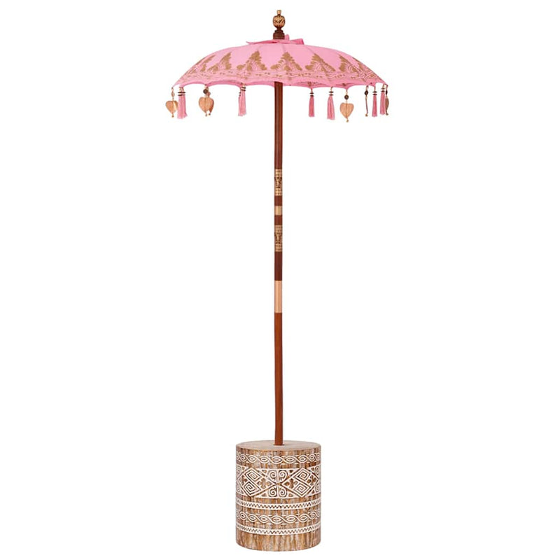 Load image into Gallery viewer, Vidaxl balinese parasol met basis roze 95 x 95 x 260 cm
