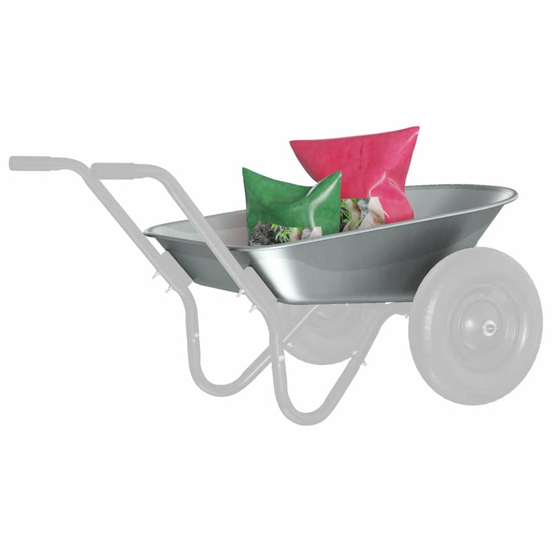 Load image into Gallery viewer, Vidaxl vervanging voor kruiwagenlade zilver 90 x 63 x 28 cm staal
