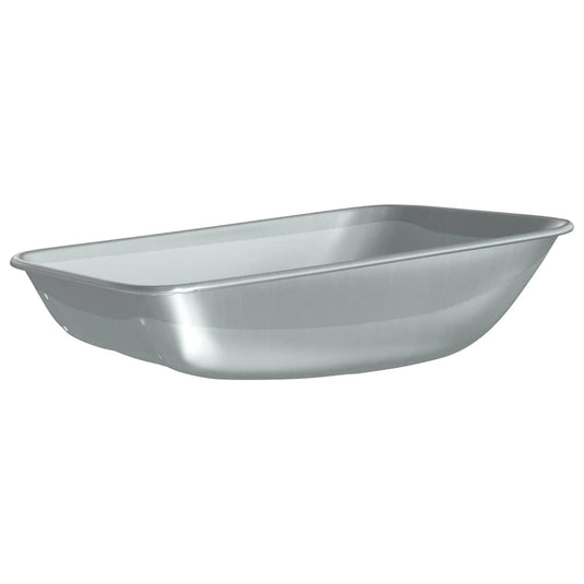 Vidaxl vervanging voor kruiwagenlade zilver 80 x 60 x 25 cm staal
