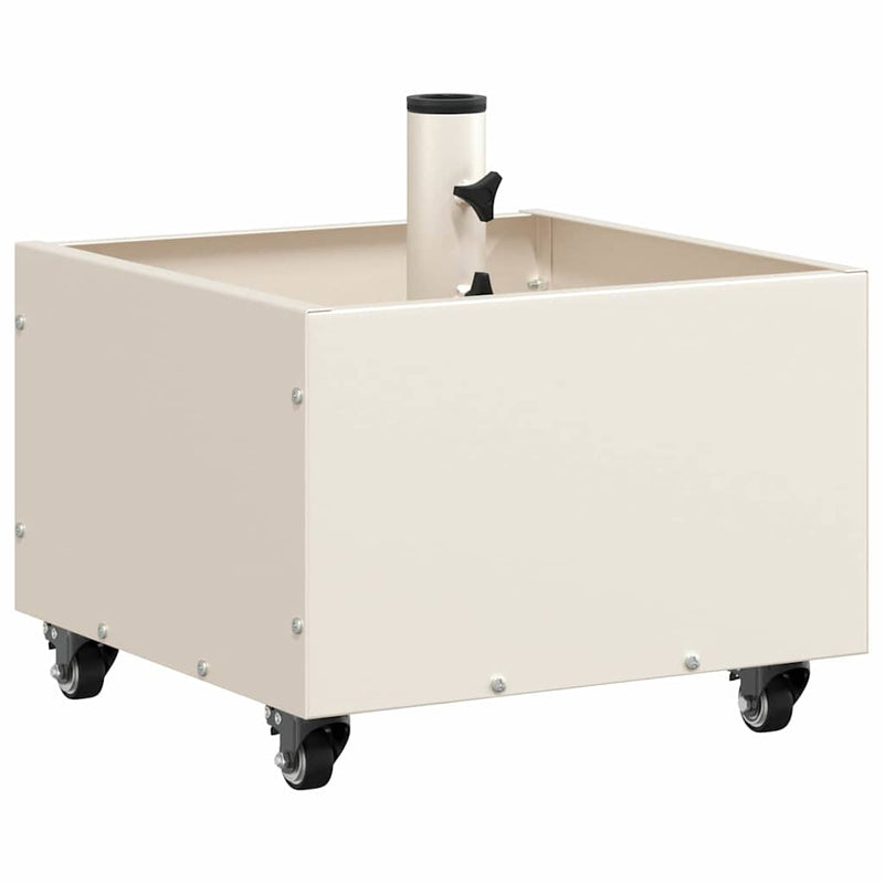 Load image into Gallery viewer, Vidaxl parasolvoet wit 45 x 45 x 45 cm staal
