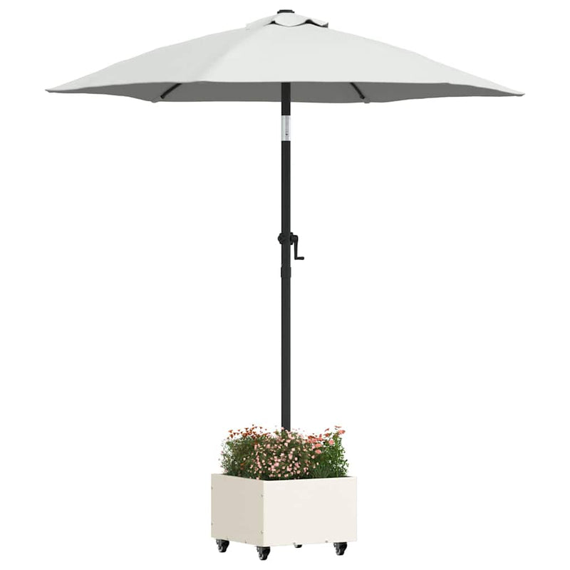 Load image into Gallery viewer, Vidaxl parasolvoet wit 45 x 45 x 45 cm staal
