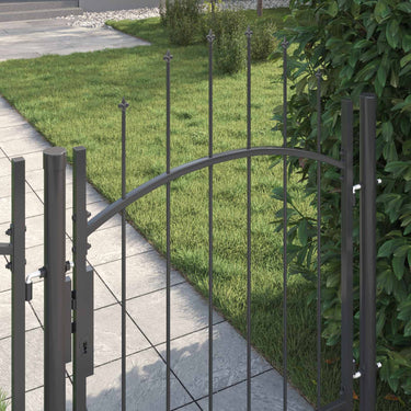Vidaxl tuinpoort met slot grijs 150 x 100 cm staal