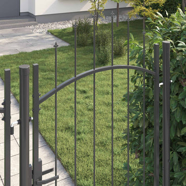 Vidaxl tuinpoort met slot grijs 200 x 100 cm staal