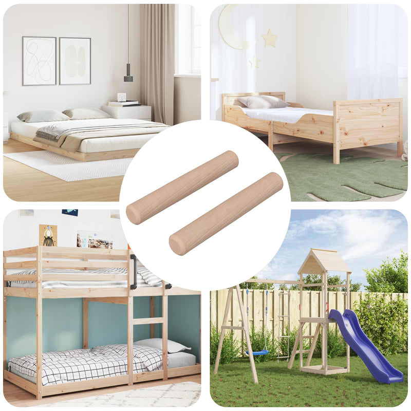 Load image into Gallery viewer, Vidaxl houten dowels 2 pcs naturel ø 6 x 40 mm massief hout
