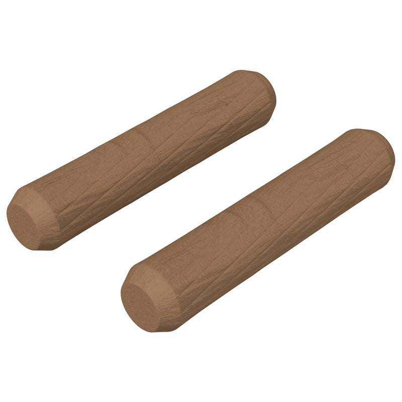Load image into Gallery viewer, Vidaxl houten dowels 2 pcs bruin ø8 x 35 mm massief hout
