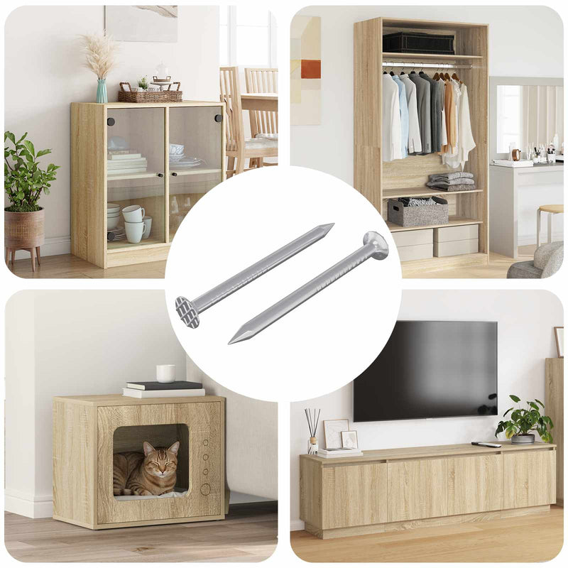 Load image into Gallery viewer, Vidaxl spijkers voor hout 2 stuks zilver ø 3 x 15 mm metaal
