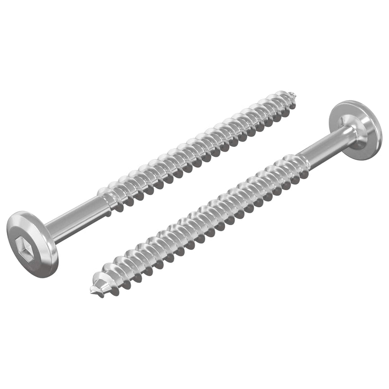 Load image into Gallery viewer, Vidaxl houten schroeven 2 pcs zilver m6 x 70 mm staal
