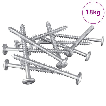 Vidaxl houten schroeven 1900 pcs zilver staal