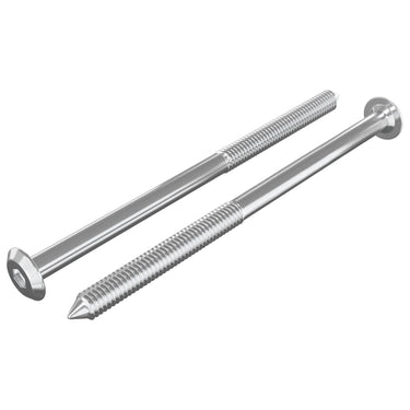 Vidaxl meubelschroeven 2 pcs zilver m6 x 100 mm staal