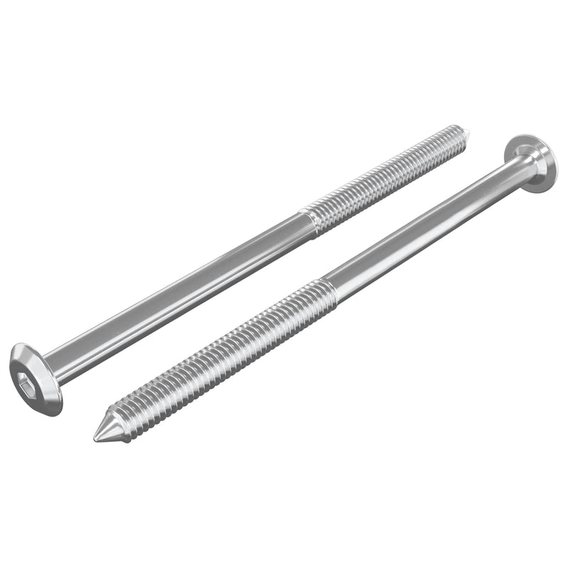 Load image into Gallery viewer, Vidaxl meubelschroeven 2 pcs zilver m6 x 100 mm staal
