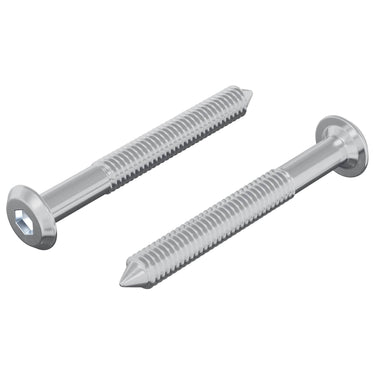 Vidaxl bout 2 pcs zilver m6 x 50 mm staal