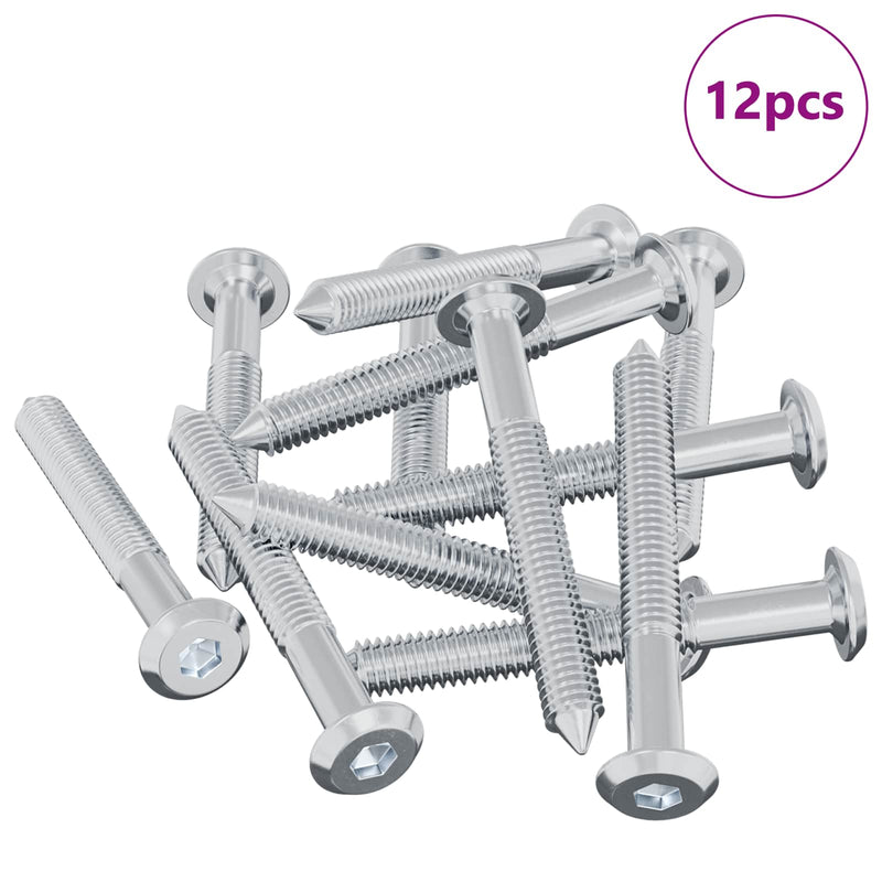 Load image into Gallery viewer, Vidaxl bout 12 pcs zilver m6 x 50 mm staal
