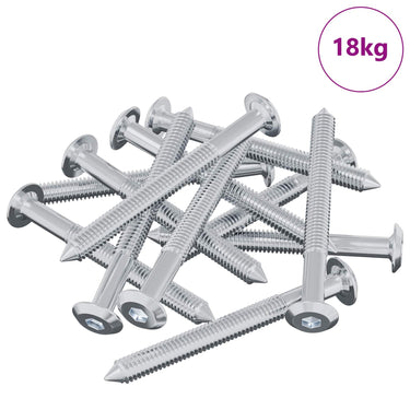 Vidaxl bout 1600 pcs zilver m6 x 60 mm staal