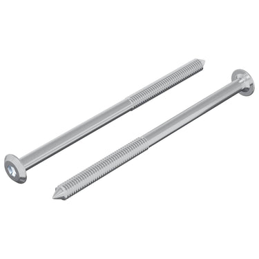 Vidaxl bout 2 pcs zilver m6 x 100 mm staal