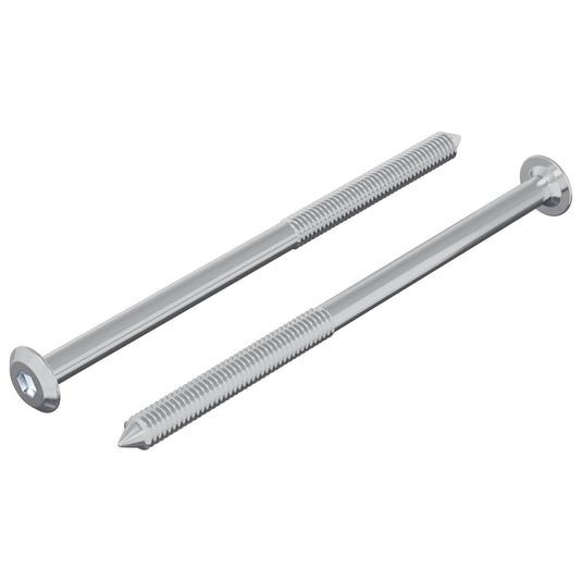 Vidaxl bout 2 pcs zilver m6 x 100 mm staal