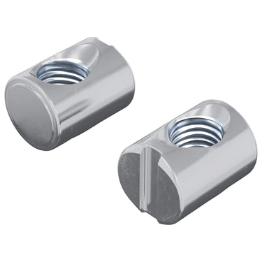 Vidaxl meubel barrelmoer 2 pcs verzinkt m6 x 13 mm ijzer
