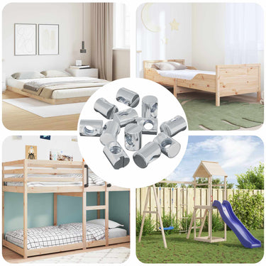 Vidaxl meubel barrelmoer 3462 pcs verzinkt m6 x 13 mm ijzer