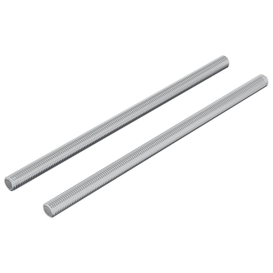 Vidaxl schroefdraadstangen 2 stuks zilver m6 x 120 mm metaal