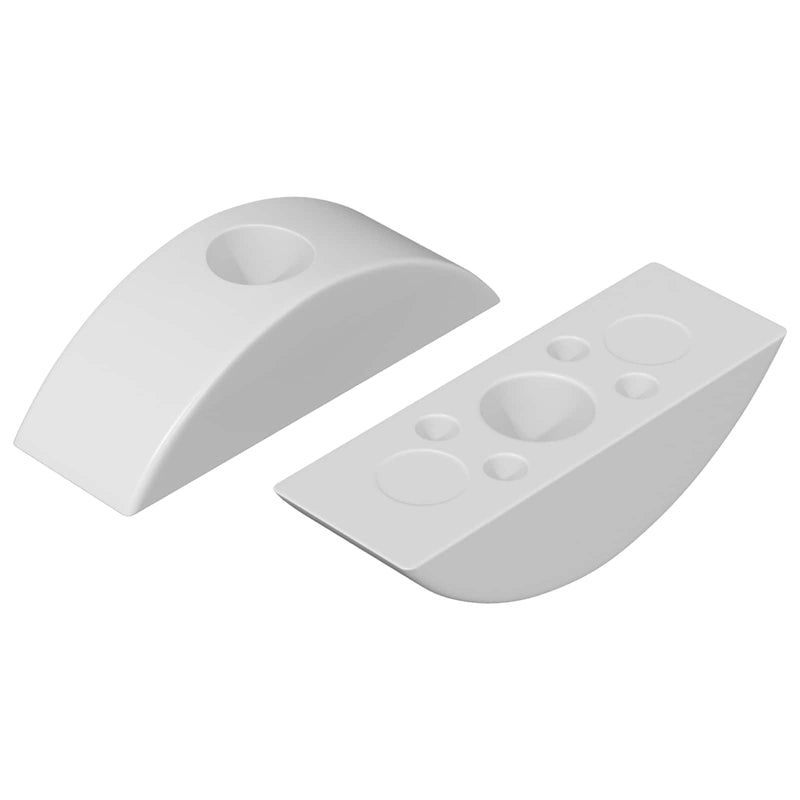 Load image into Gallery viewer, Vidaxl halve maan washer 2 pcs wit m6 polypropyleen
