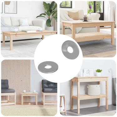Vidaxl washers 2 pcs zilver 18 x 18 x 1,2 mm ijzer