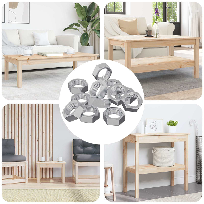 Load image into Gallery viewer, Vidaxl zeshoekige moeren 12 pcs zilver m6 ijzer
