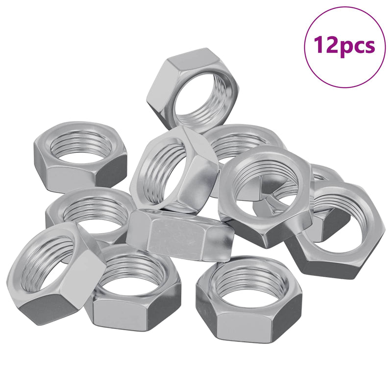 Load image into Gallery viewer, Vidaxl zeshoekige moeren 12 pcs zilver m6 ijzer
