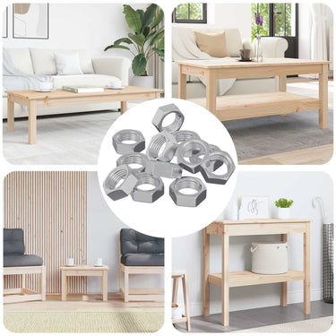 Vidaxl zeshoekige moeren 23377 pcs zilver ijzer