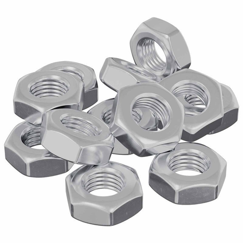 Load image into Gallery viewer, Vidaxl zeshoekige moeren 12 pcs zilver m8 ijzer

