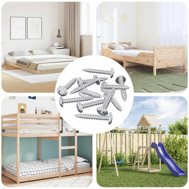 Vidaxl zelftappende nagel 12 pcs verzinkt 4 x 25 mm staal