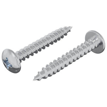 Vidaxl houten schroef 2 pcs zilver m4 x 28 mm ijzer