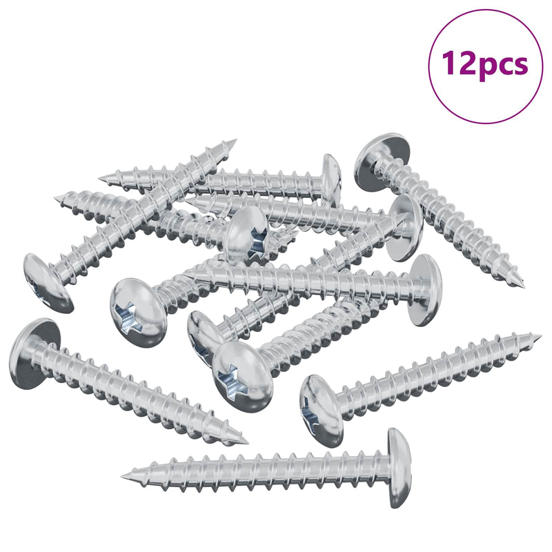 Load image into Gallery viewer, Vidaxl houten schroef 12 pcs zilver m4 x 28 mm ijzer
