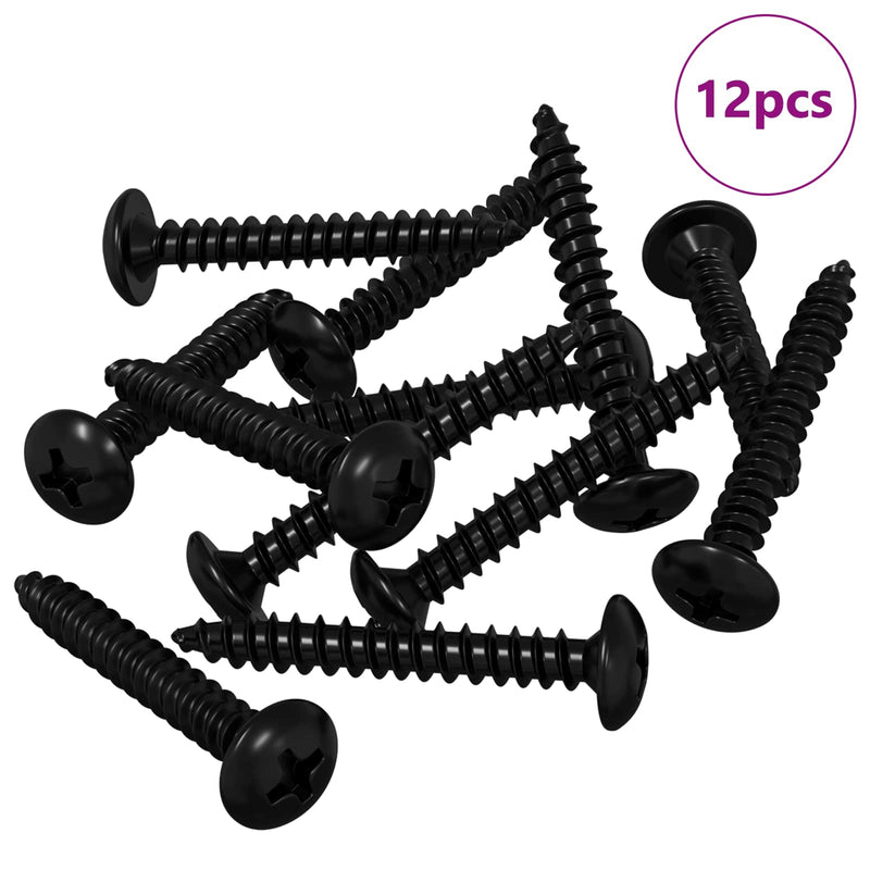 Load image into Gallery viewer, Vidaxl tapnagel 12 pcs zwart m4 x 28 mm staal
