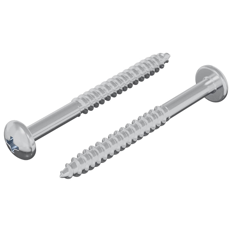 Load image into Gallery viewer, Vidaxl houten schroef 2 pcs zilver 9,8 x 53 mm staal
