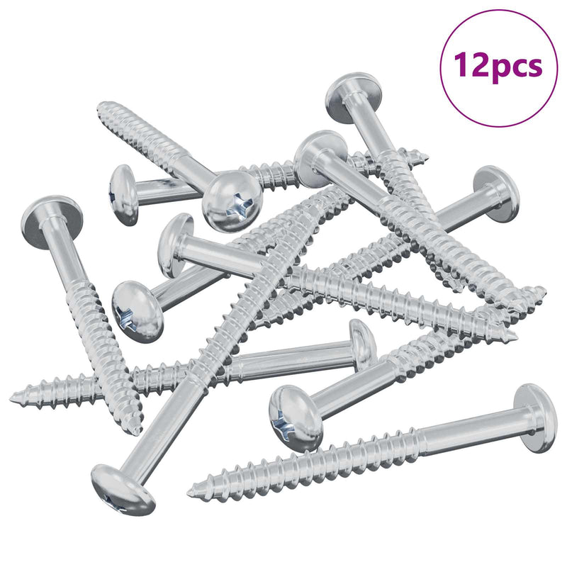 Load image into Gallery viewer, Vidaxl houten schroef 12 pcs zilver 9,8 x 53 mm staal
