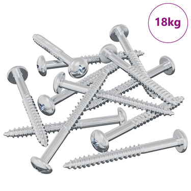 Vidaxl houten schroef 3273 pcs zilver 9,8 x 53 mm staal