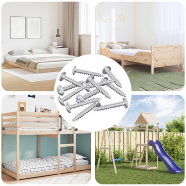 Vidaxl houten schroeven 9231 pcs zilver staal