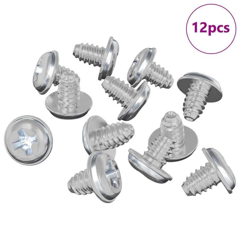 Load image into Gallery viewer, Vidaxl vergrendelingsschroeven 12 pcs zilver m4 x 5 mm ijzer

