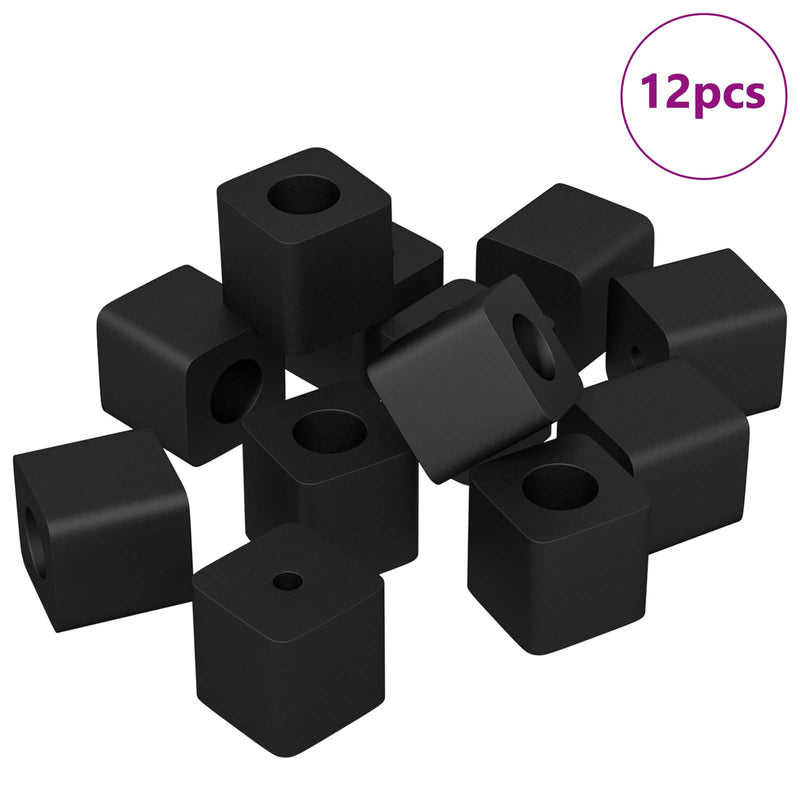 Load image into Gallery viewer, Vidaxl ladehouder 12 pcs zwart 15 x 15 x 15mm pp copolymeer

