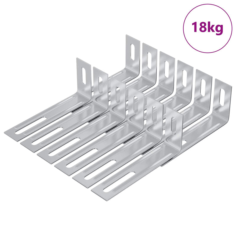 Load image into Gallery viewer, Vidaxl anti tip beugel effen 1268 pcs zilver ijzer
