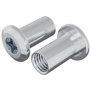 Vidaxl slotmoer 2 pcs nikkel m6 x 15 mm staal