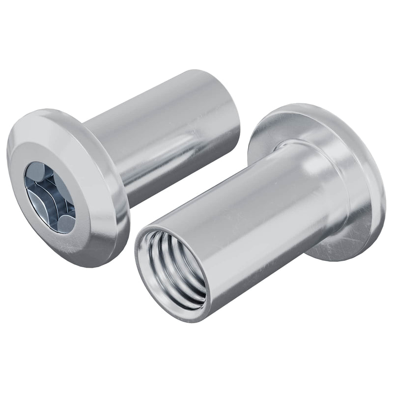 Load image into Gallery viewer, Vidaxl slotmoer 2 pcs nikkel m6 x 15 mm staal
