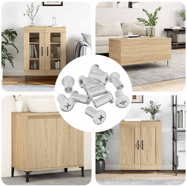 Vidaxl slotmoer 3673 pcs nikkel staal