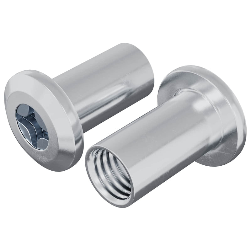 Load image into Gallery viewer, Vidaxl slotmoer 2 pcs nikkel m6 x 25 mm staal
