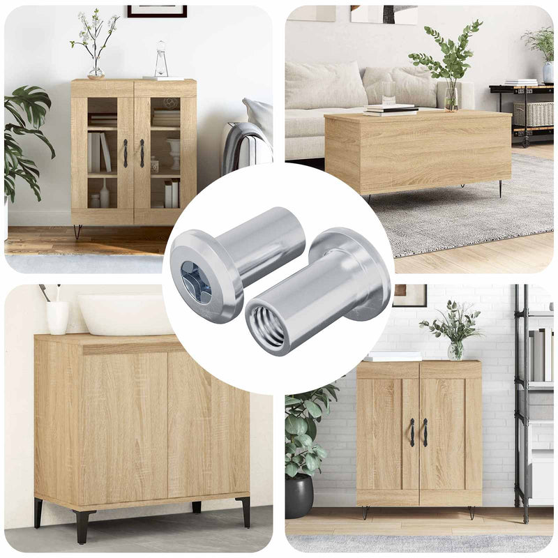 Load image into Gallery viewer, Vidaxl slotmoer 2 pcs zilver m6 x 15 mm staal
