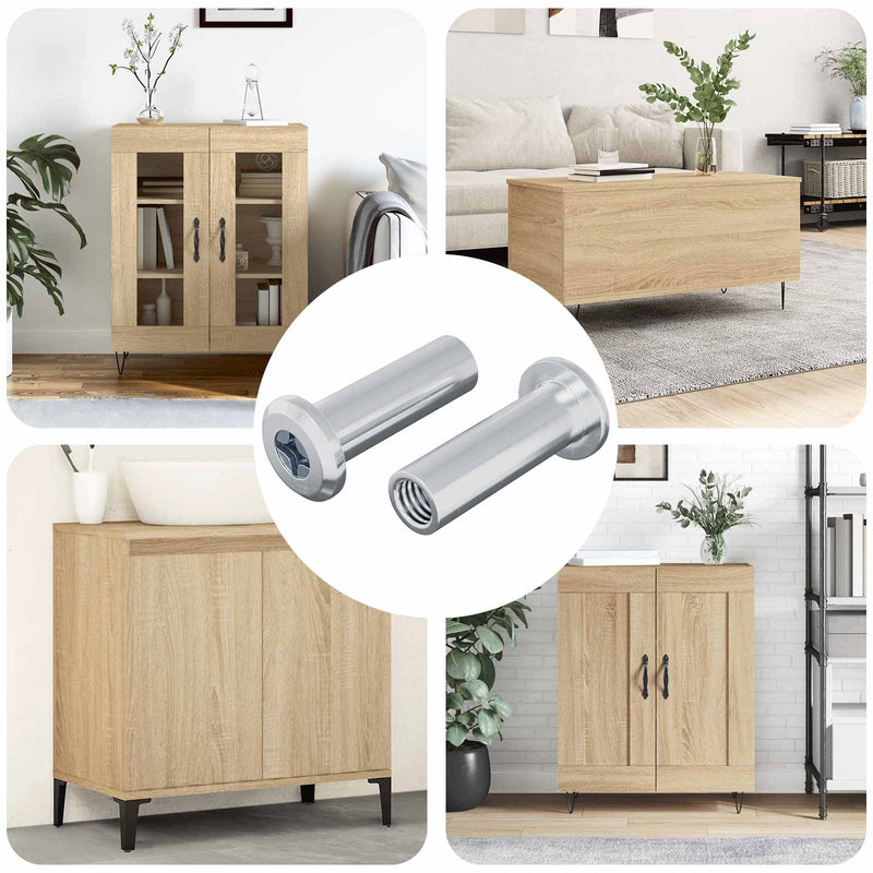 Load image into Gallery viewer, Vidaxl slotmoer 2 pcs zilver m6 x 15 mm staal

