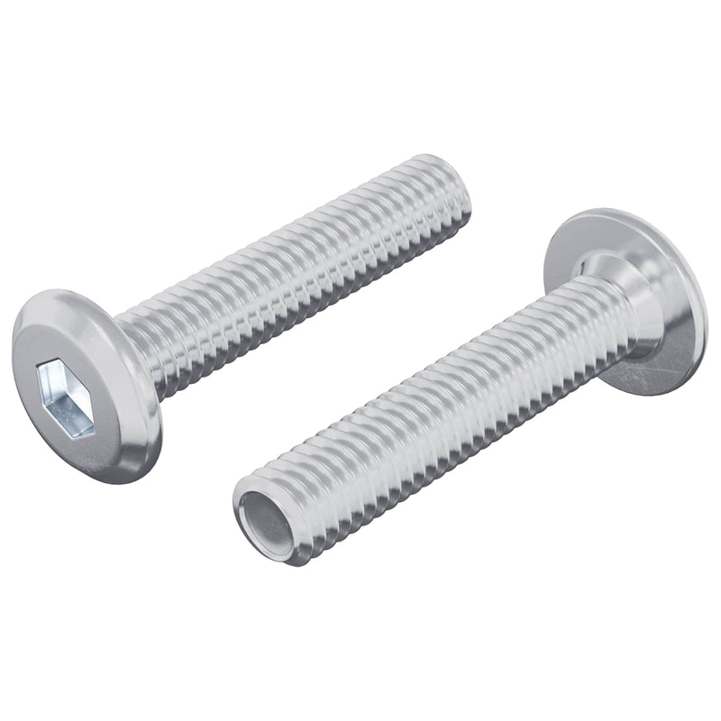 Load image into Gallery viewer, Vidaxl slotschroef effen 2 pcs zilver m6 x 30 mm staal
